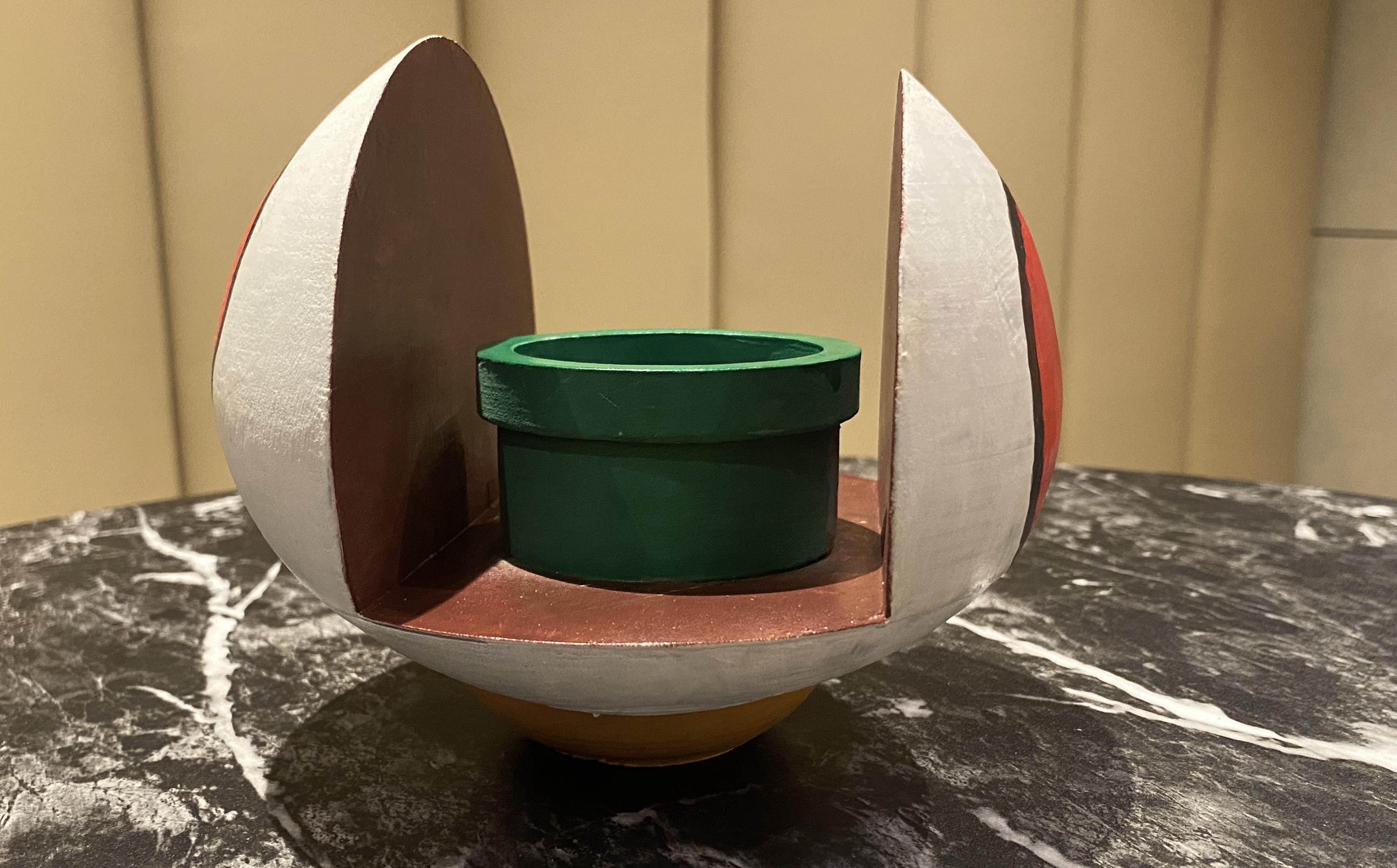 Toad-Inspired Controller Stand with Hidden Warp Pipe Storage – Hand Painted & compatible with standard controllers(PS4,PS5 and Xbox)