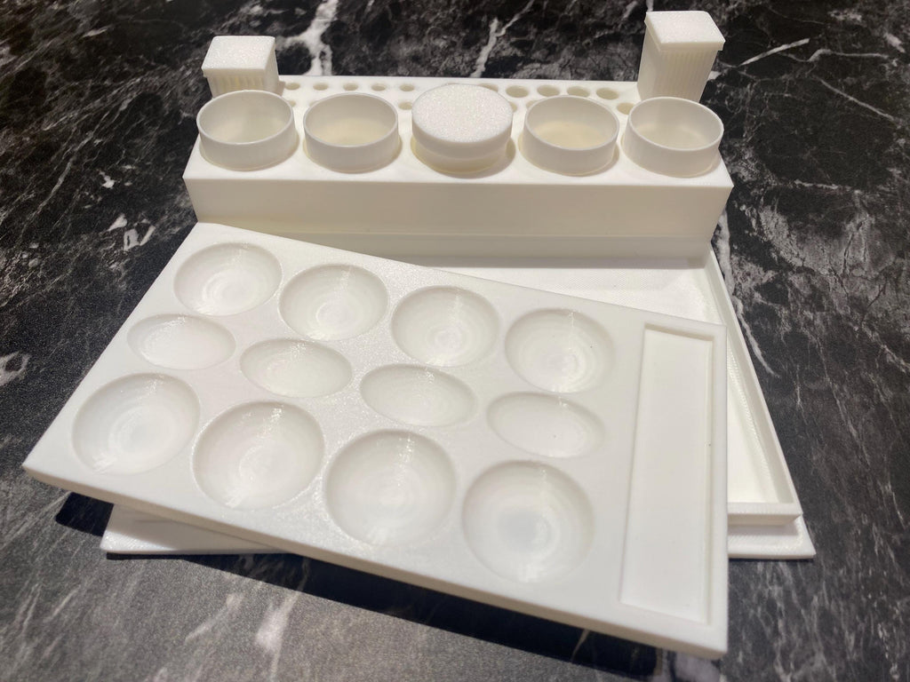 Compact Paint Station Set: All-in-One Painting Organizer