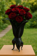 Black rose vase - Flower vase