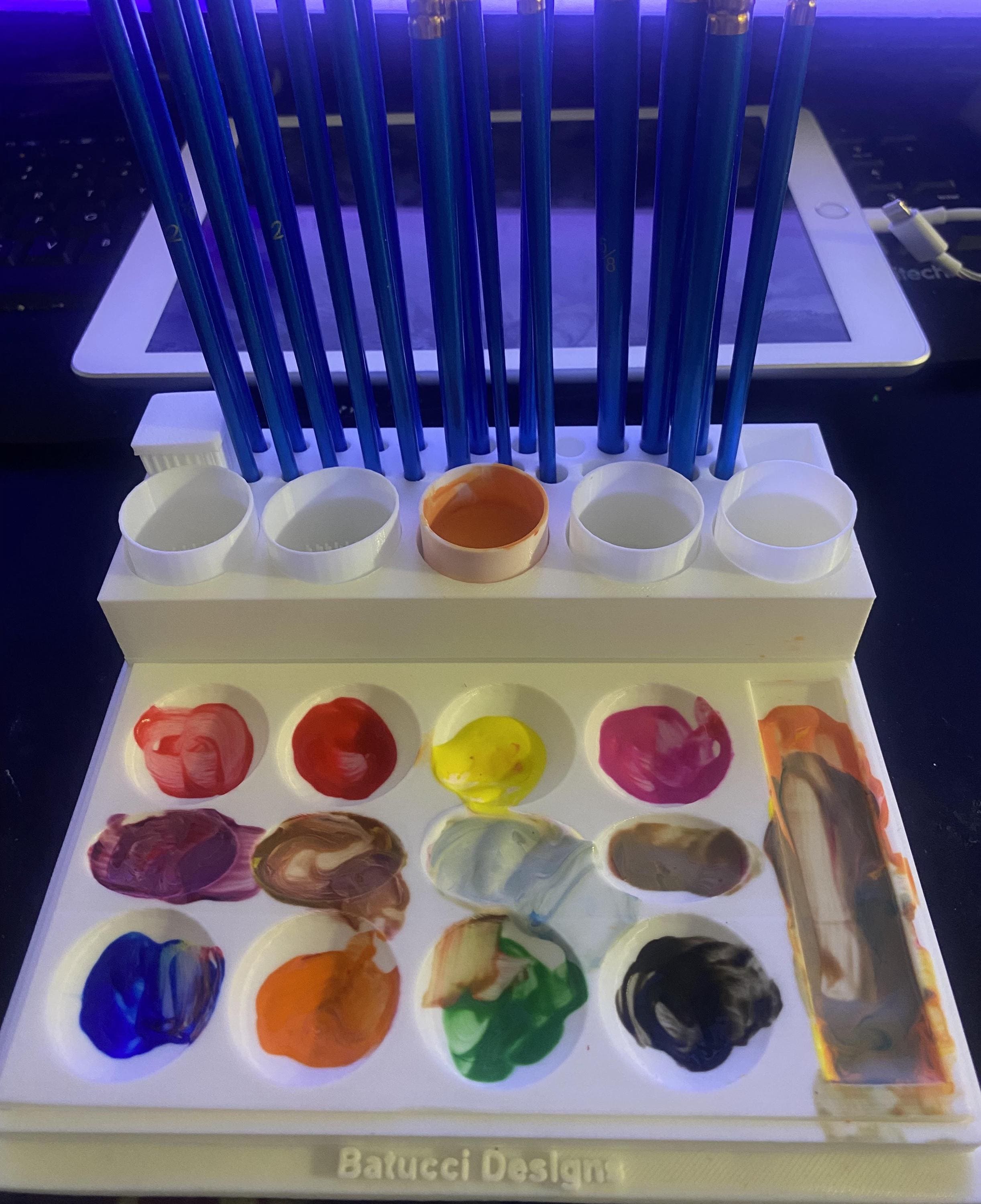 Compact Paint Station Set: All-in-One Painting Organizer